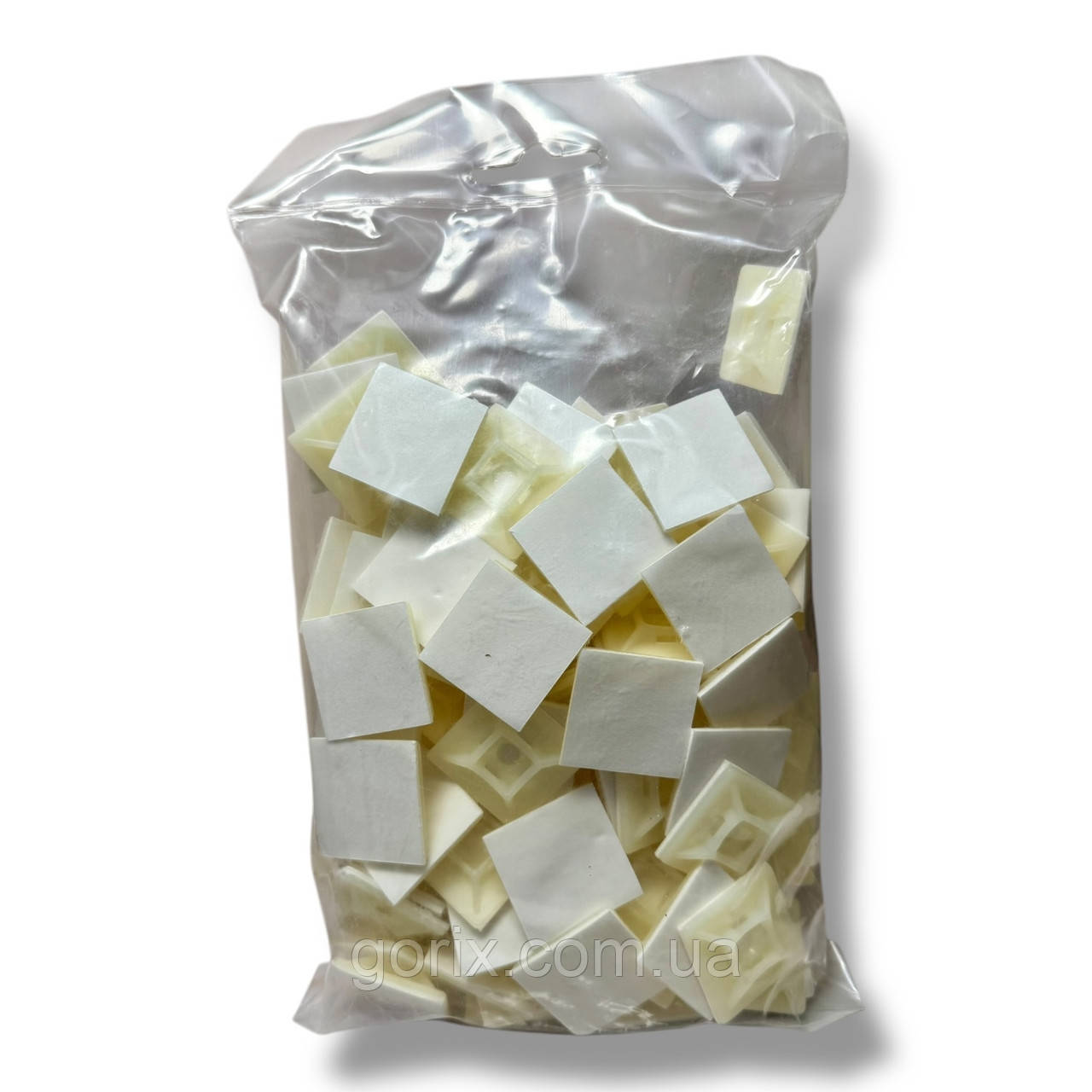 Майданчик для хомутів 20х20 білий (100 шт.), фото 1