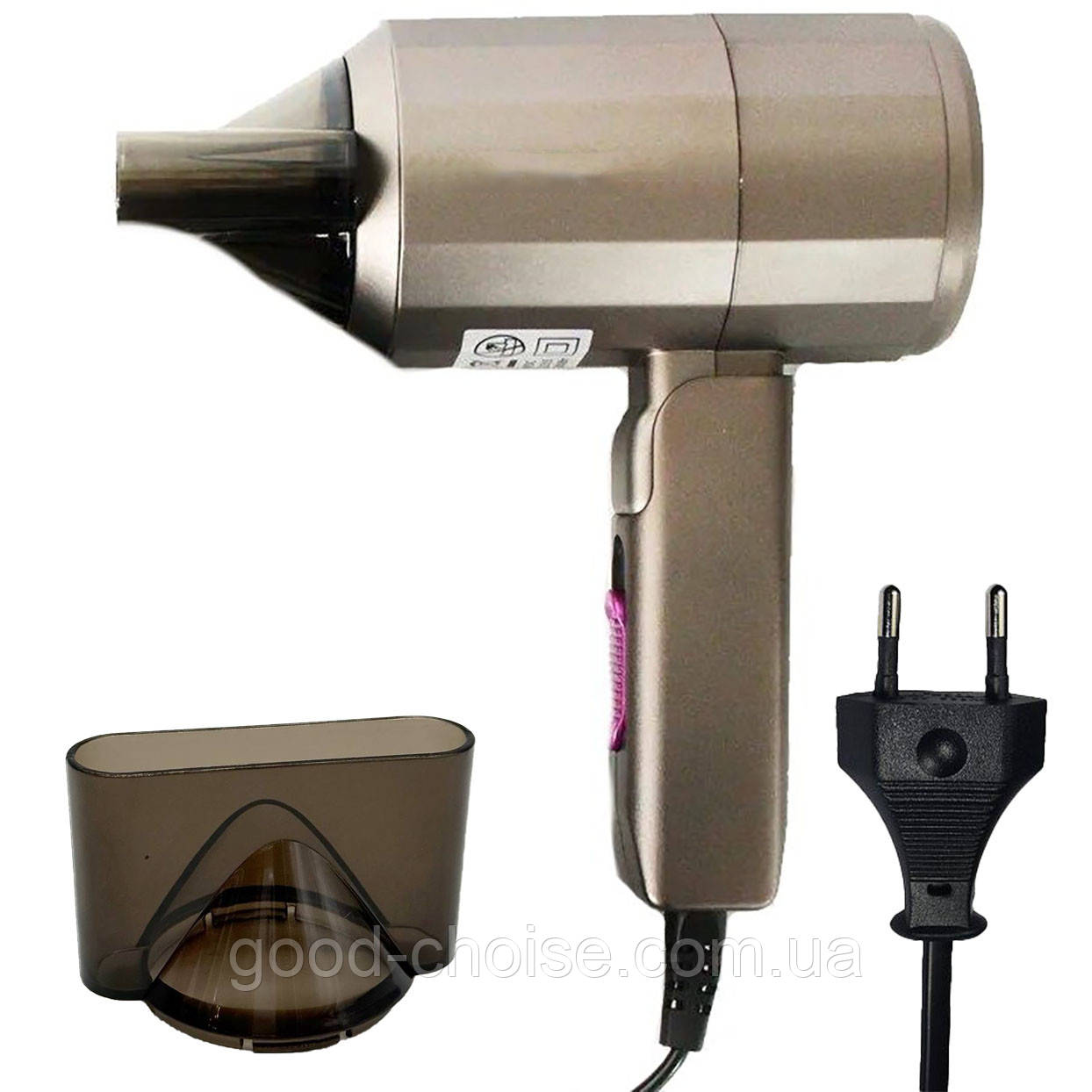 Фен для волосся з концентратором 3000Вт, Crownberg CB-2315 / Складний фен для сушіння волосся / Фен сушка для волосся, фото 1