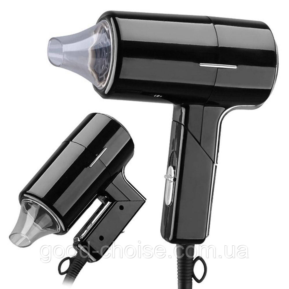 Фен для волосся, 3000Вт, від мережі, Crownberg CB-2314 / Компактний фен для сушіння волосся / Дорожній фен складний, фото 1