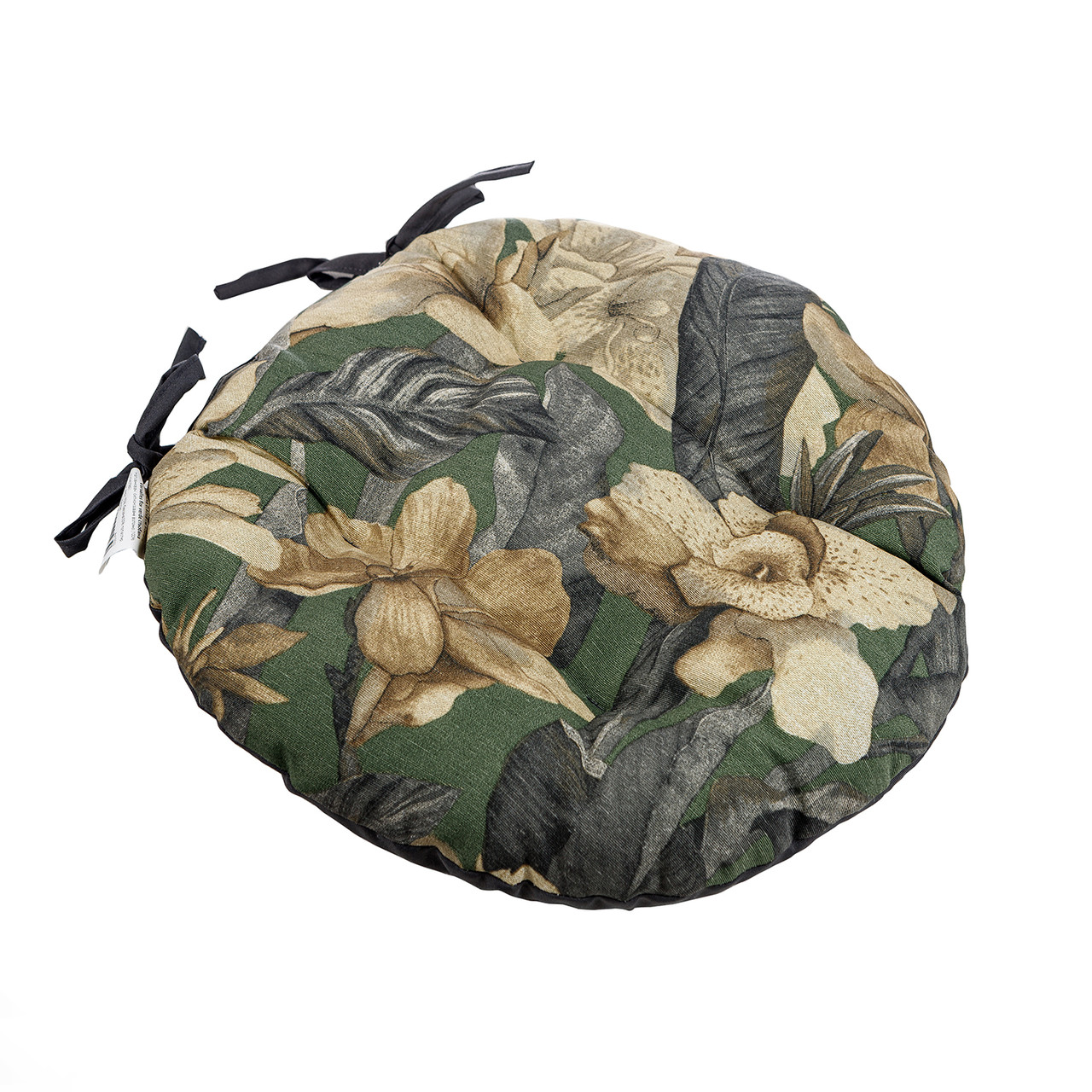 Подушка D.40x8 см лонета Versalles flor verde стьобана