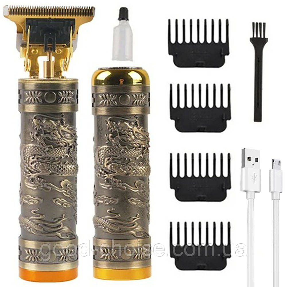Акумуляторний тример для волосся + шейвер, 4 насадки, HAIR CUTTER/ Машинка для стрижки волосся / Тример чоловічий