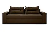 Диван прямий Даллас (стандарт) рогожка темно-коричневий, фото 2