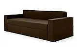 Диван прямий Даллас (стандарт) рогожка темно-коричневий, фото 3