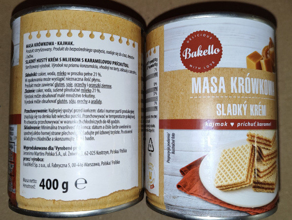 Згущене молоко варене з карамеллю Bakello, 400 г Польща