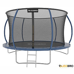 Батут із внутрішньою захисною сіткою 312 см LEOBRO Premium Pro 10FT BLUE для дітей на дачу в приватний будинок на турбазу