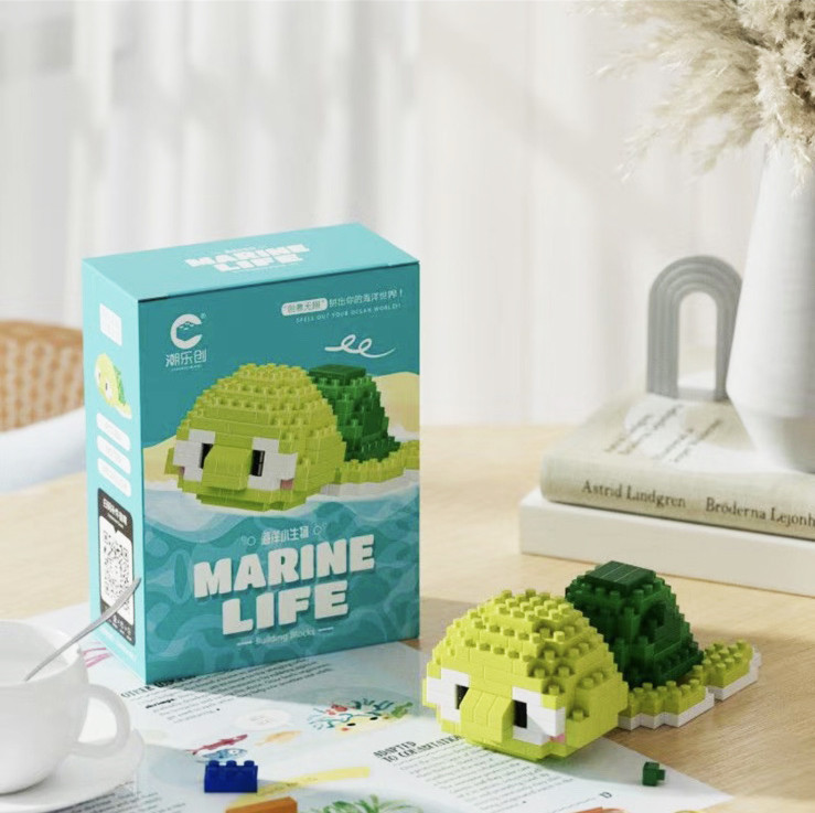 3D Конструктор Marine Life Фігурка Черепаха Набір Міні Блоки 254 шт (01383)