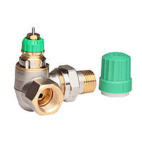 Клапан радіаторний під термоголовку Danfoss RA-DV 1/2" кутовий лівий (013G7720)