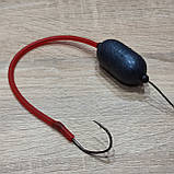 🇺🇦 Готовий повідець на лідкорі «Catfish» для лову сома з підводним поплавком , гачок Claw √6/0 🇺🇦, фото 2