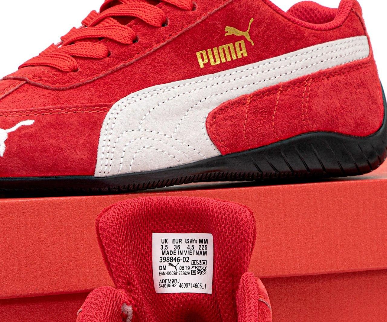 Жіночі та чоловічі кросівки Puma Speedcat Red червоні Кеди пума спідкат низькі замша демісезонні Унісекс, фото 1