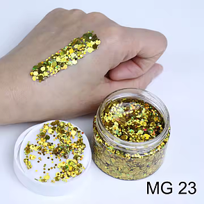 Глітер-гель для обличчя і тіла 20 ml Голограма, фото 4