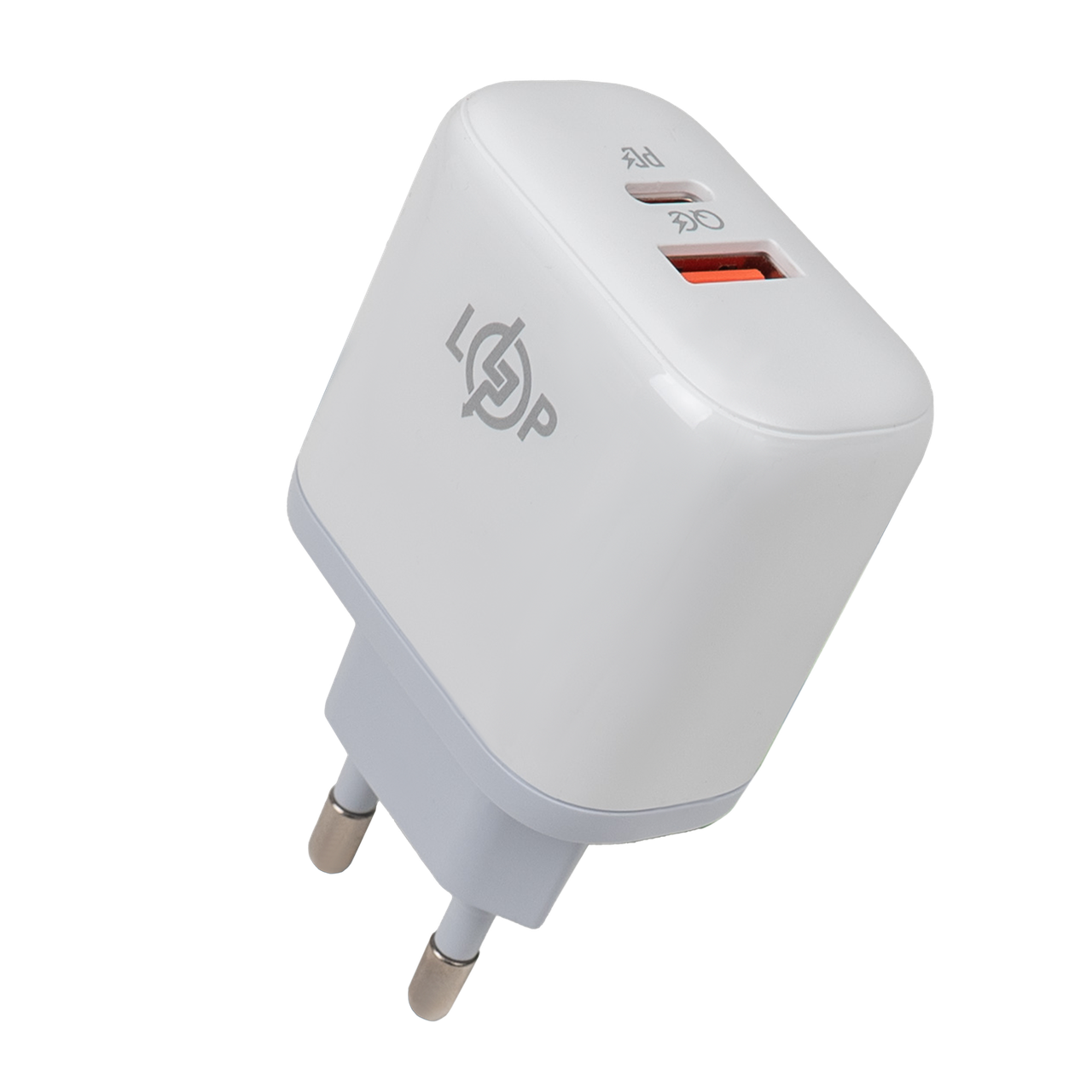 Зарядка для телефону LP 45W (Type-C+USB) QC + кабель (Type-C to Type-C) 45WCH