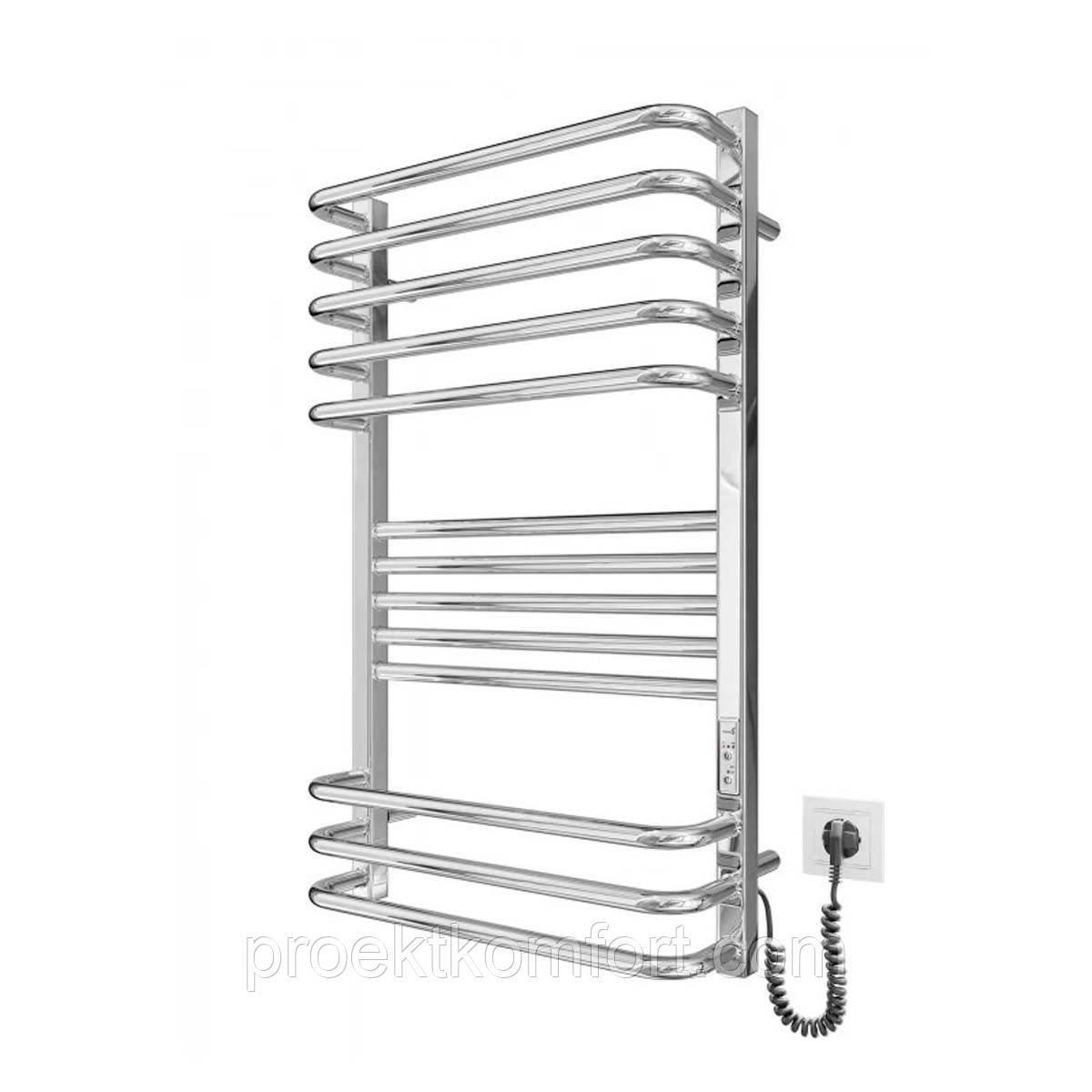 Рушникосушарка електрична 800х490 Гера - Люкс - 1 TR К з таймером, хром, гарантія, фото 1