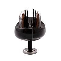 Розчіска для шкіри голови чорна S-Heart-S Scalp Brush Palm Royal Black, фото 5