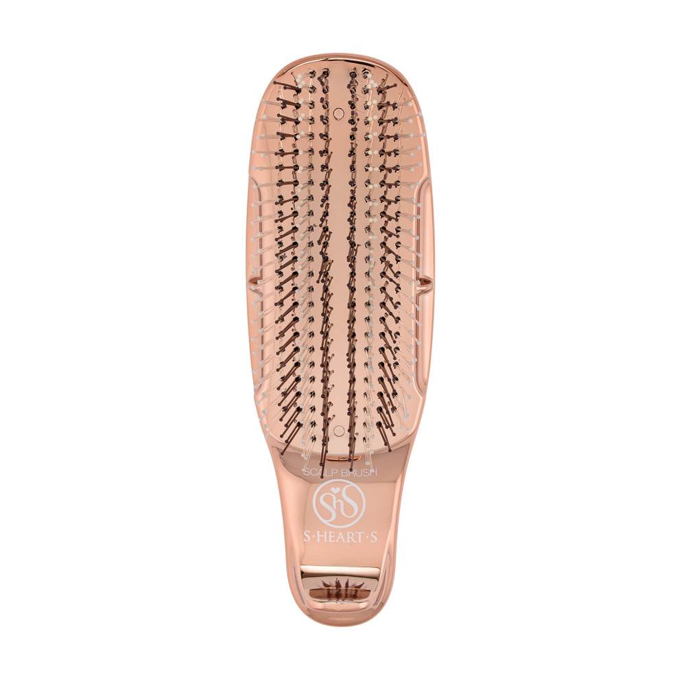 Розчіска для волосся рожеве золото S-Heart-S Scalp Brush World Model Short Pink Gold
