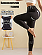 Лосини жіночі спортивні в рубчик чорні з push up, лосіни жіночі для високих дівчат - фото 2 - id-p2348955057