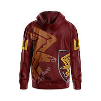Худі чоловіче з принтом «95-та окрема десантно-штурмова бригада. Крила десанту» бордовий, фото 2