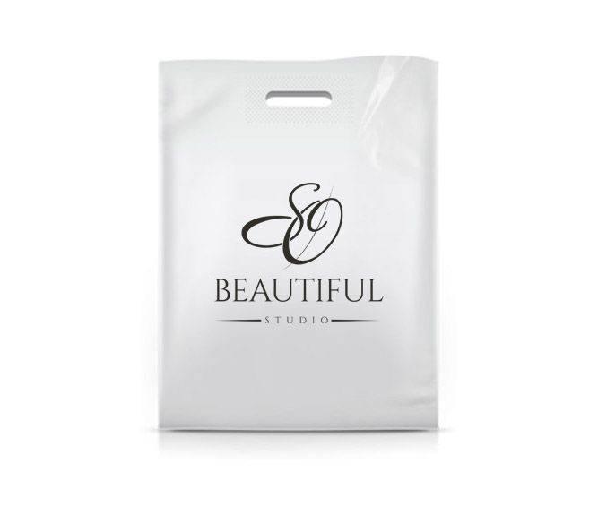 Пакет з прорізною ручкою банан білий 30х40 см до 5 кг Друк на поліетиленових пакетах Пакети оптом, фото 1