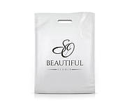 Пакети поліетиленові великі 50х60 до 8 кг 50 mkm білі Пакет банан від виробника з друком логотипу, фото 4