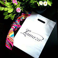 Пакет з прорізною ручкою банан білий 30х40 см до 5 кг Друк на поліетиленових пакетах Пакети оптом, фото 3