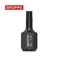 Біта T10 TORX L=18мм коротка посилена S2 BROPPE 1/4" HEX