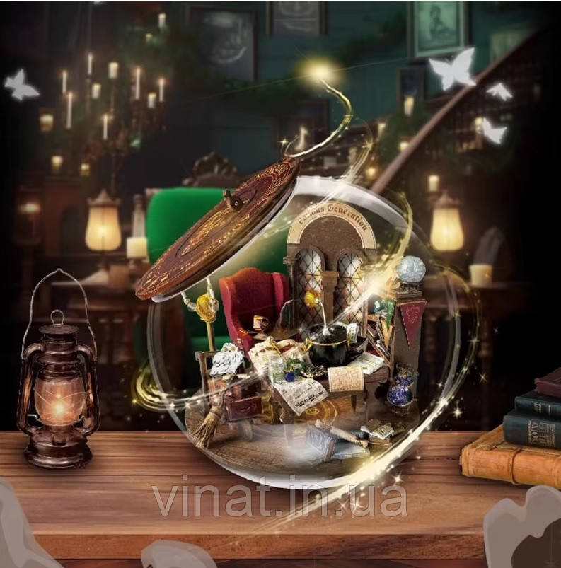 Румбокс Містична гіперпросторова куля Підземний замок зілля Underground Potion Castle DIY Miniature Dollhouse Kit WQ-01