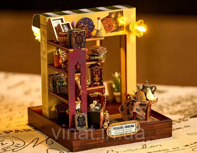 Румбокс Полювання за скарбами Treasure Hunting Diorama Kit DIY Miniature Dollhouse Kit K-077