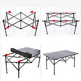 Стіл розкладний туристичний з чохлом для відпочинку на природі SC09SZ СІРИЙ, фото 7