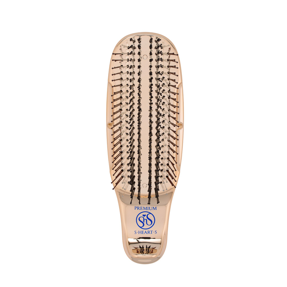 Розчіска для волосся золотиста S-Heart-S Scalp Brush World Premium Short Champagne Gold, фото 1