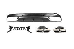 Задній дифузор (дизайн C63 2014-2018) для мерседес C-сlass W205 рр