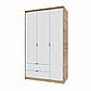 Шафа розпашна для одягу з висувними шухлядами (полиці- полиці) Еверест Сіті-1200 120,2х50х204,6 см Дуб сонома/Білий (DTM-071128), фото 6