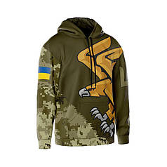 Худі чоловіче з принтом «95-та окрема десантно-штурмова бригада. Камуфляжна енергія» принт 1