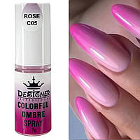 Спрей-пудра для омбре Colorful Ombre Spray Дизайнер (7г) для дизайну нігтів Rose C05 (Насичено-рожевий)