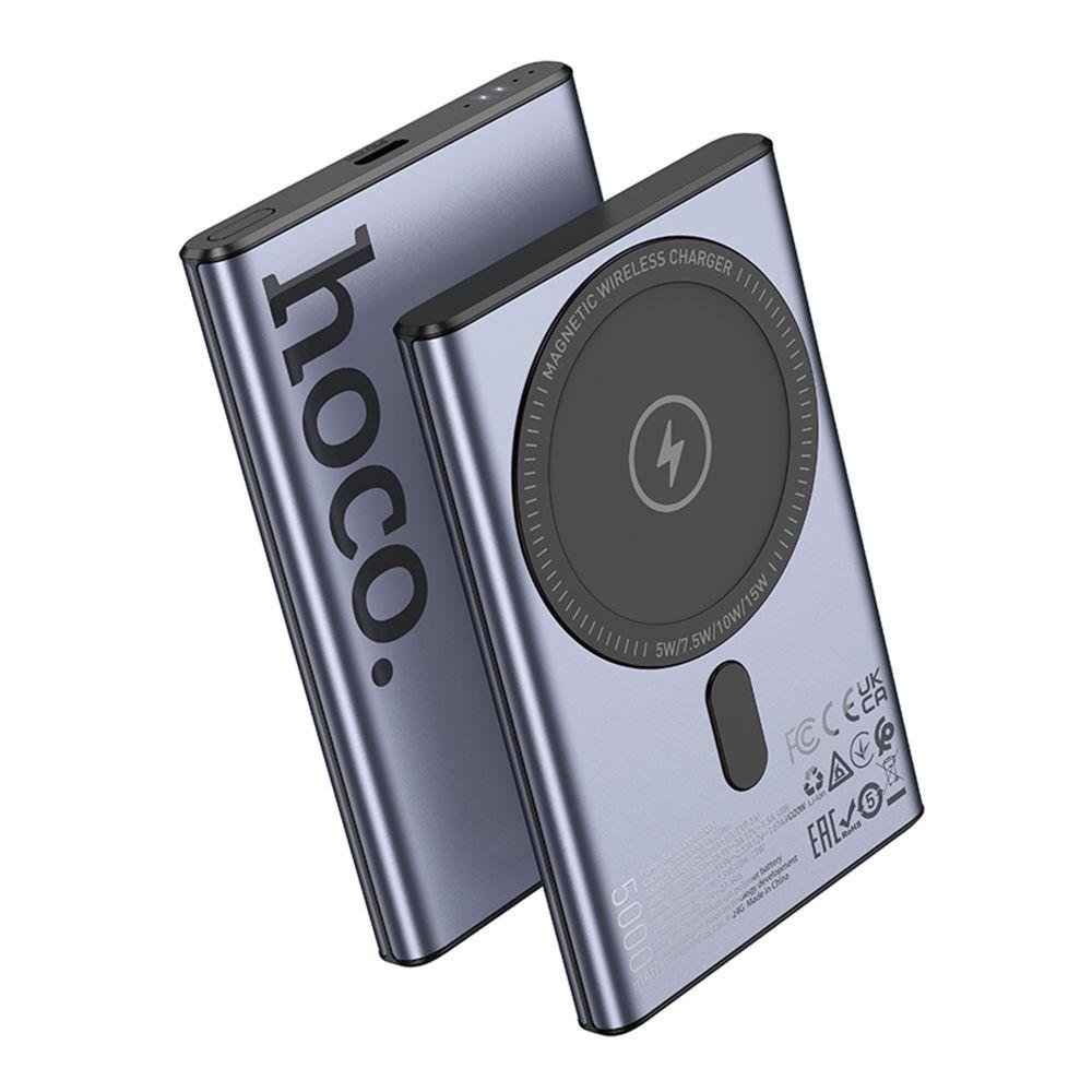 Універсальна Мобільна Батарея Power Bank Hoco Q32 Bird PD20W wireless magnetic 5000mAh Колір Металевий сірий