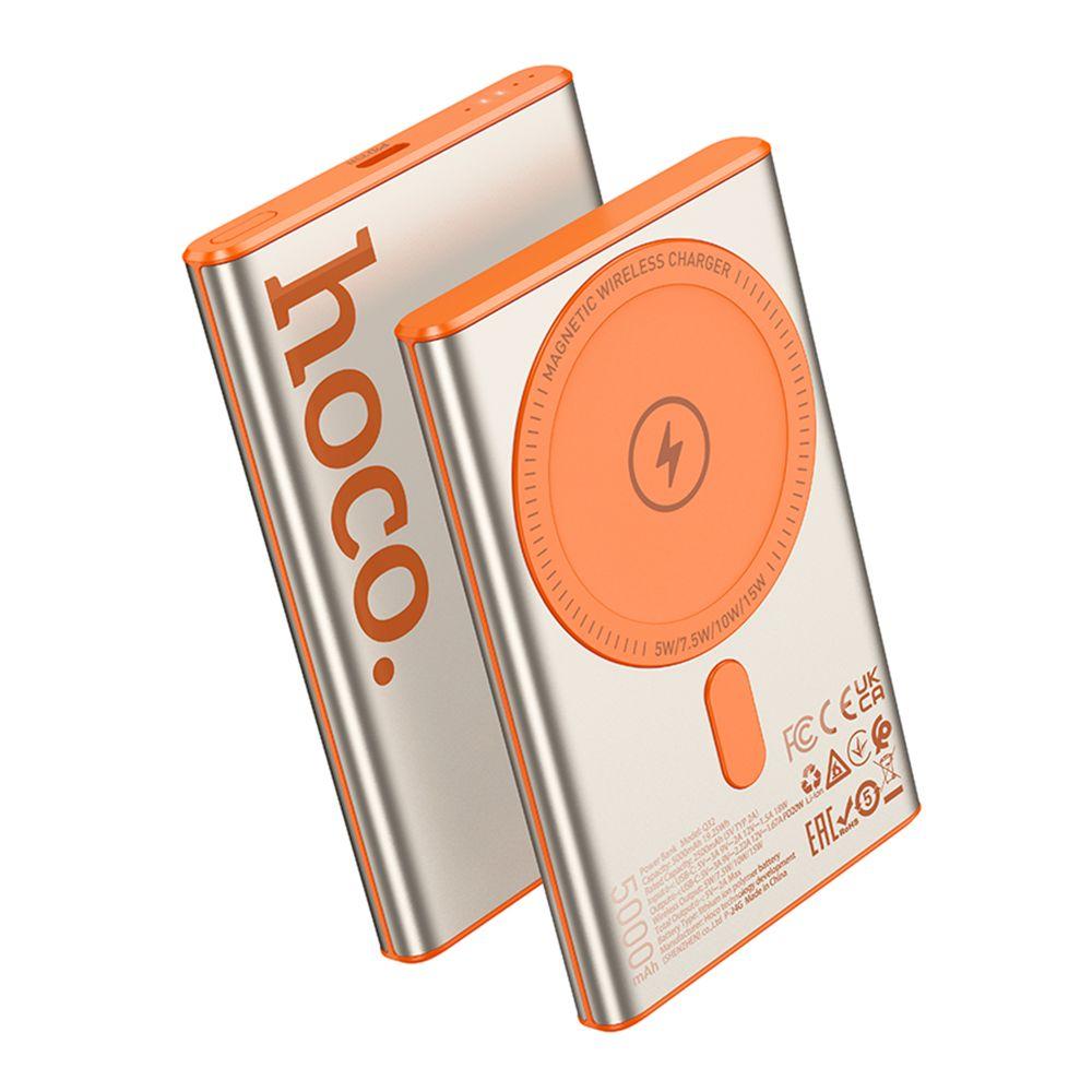 Універсальна Мобільна Батарея Power Bank Hoco Q32 Bird PD20W wireless magnetic 5000mAh Колір Титанове золото
