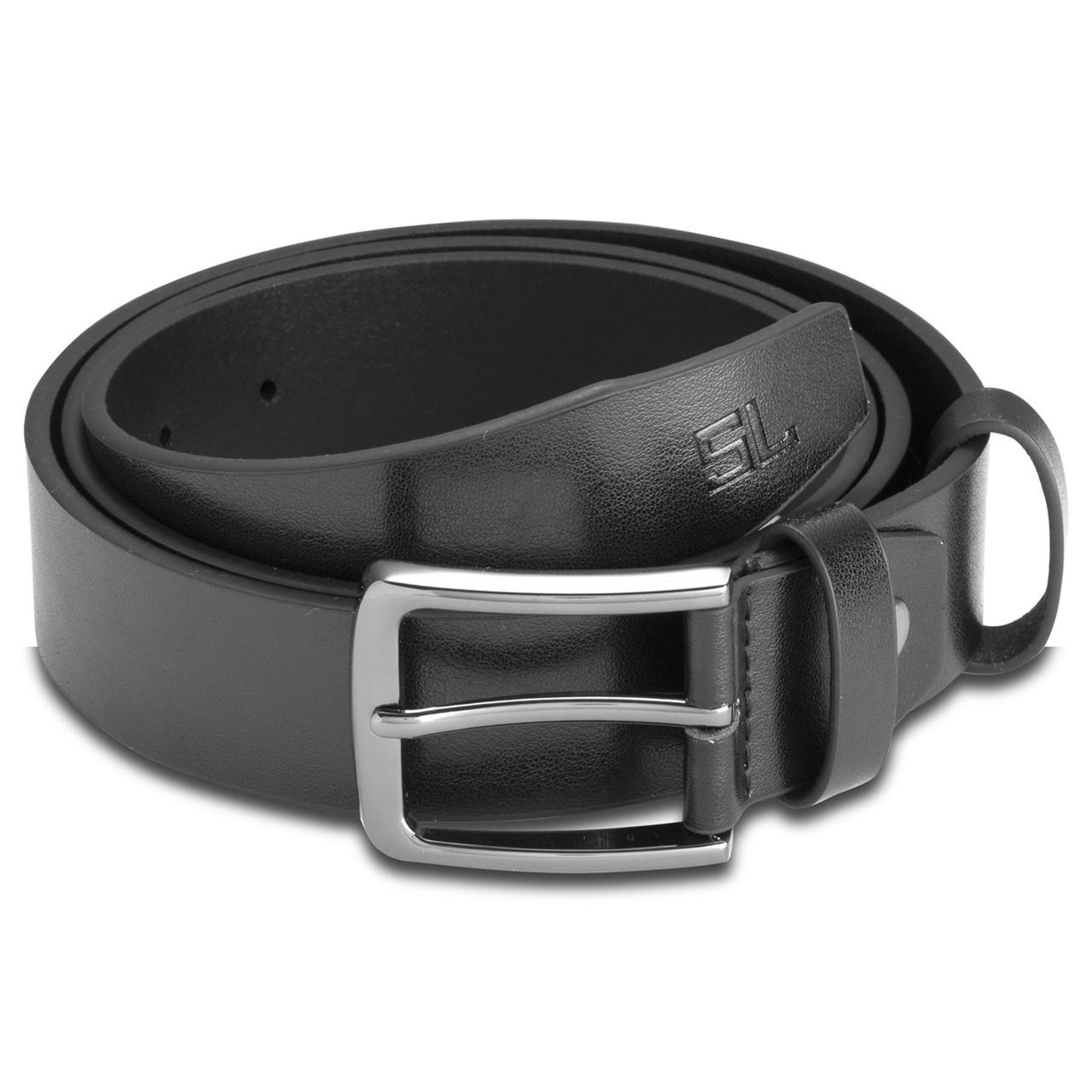 Ремінь чоловічий шкіряний Semi Line Black (P8230-0 XL)