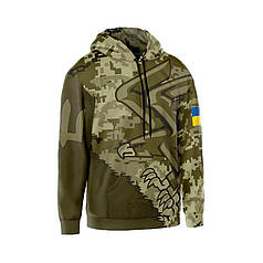 Худі чоловіче з принтом «95-та окрема десантно-штурмова бригада. Камуфляжна енергія» принт 2