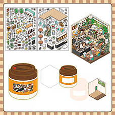 Кімната із 3D наклейок DIY StickerBook стікербук Кавярня "LZH015-353" різнокольорові, фото 4