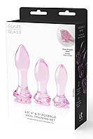 Набір скляних анальних пробок DreamToys Glaze Glass Rosebud