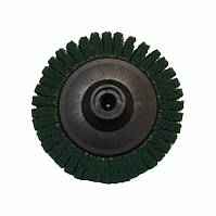 Круг лепестковый скотч-брайт P240 для УШМ 125 мм. М14х2 зеленый Smirdex