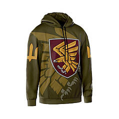 Худі чоловіче з принтом «95-та окрема десантно-штурмова бригада. Дух перемоги» хакі