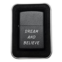 Запальничка на подарунок "DREAM AND BELIEVE" — Подарунок для тих, хто вірить у свої мрії