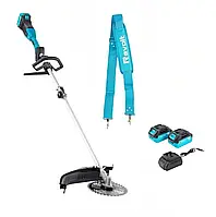 Триммер аккумуляторный для травы Revolt BBC 20/2 BLS, Беспроводная коса победитовый диск 255мм 40т в комплекте