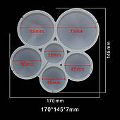 Форма для льодяників Круги мікс