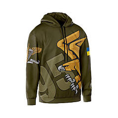 Худі чоловіче з принтом «95-та окрема десантно-штурмова бригада. Незламний політ» хакі