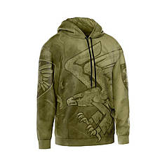 Худі чоловіче з принтом «95-та окрема десантно-штурмова бригада. Тактичний стиль» принт 1