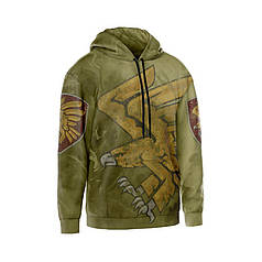 Худі чоловіче з принтом «95-та окрема десантно-штурмова бригада. Тактичний стиль» принт 2