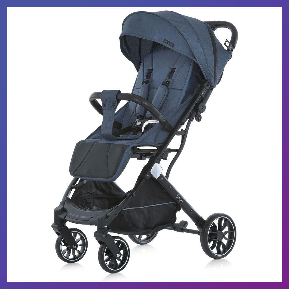 Дитяча прогулянкова коляска-книжка з регульованою спинкою Bambi M 5727-1 FLASH Blue Синій, фото 1