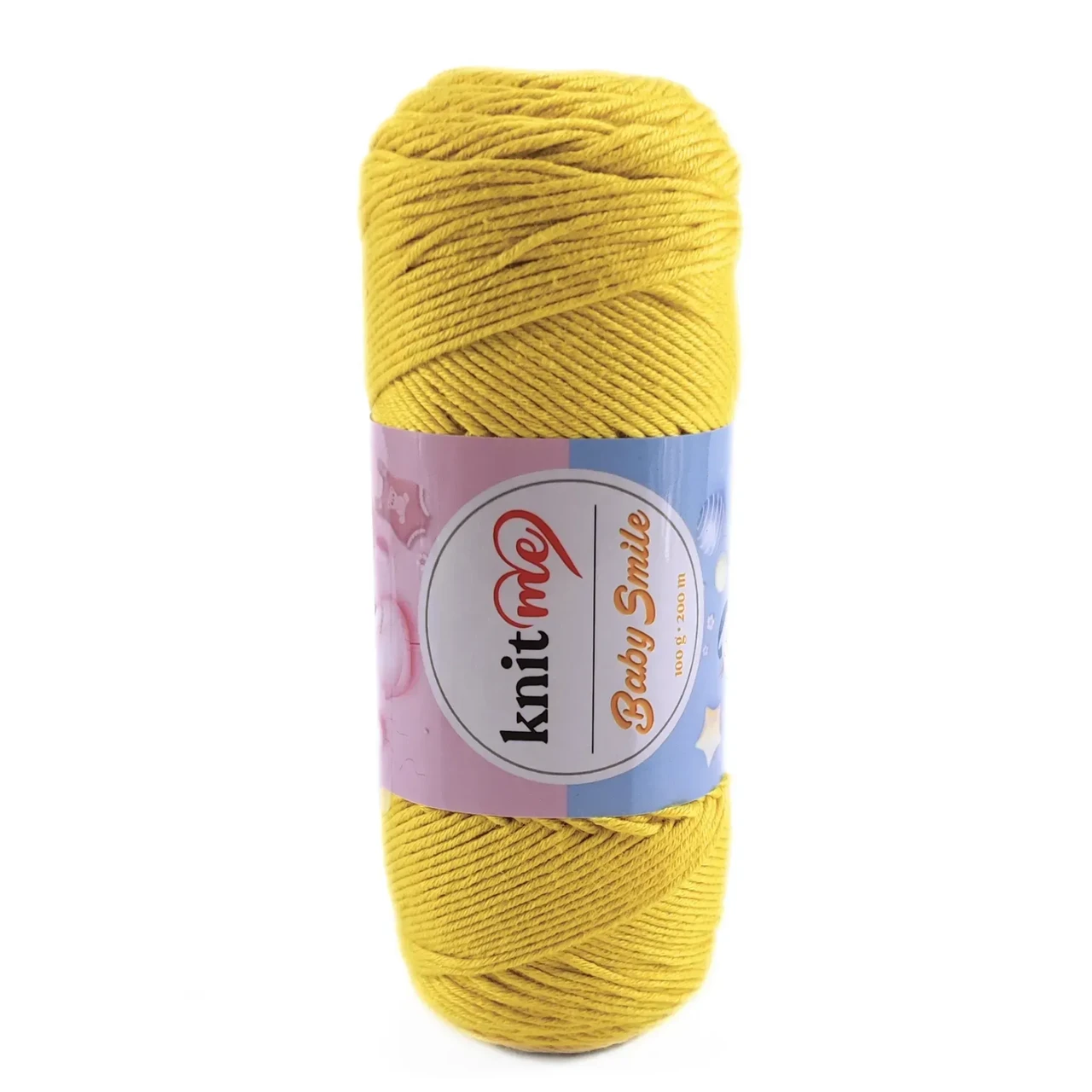 Пряжа Baby Smile/Бебі Смайл, жовтий KSN012, Knit Me, фото 1