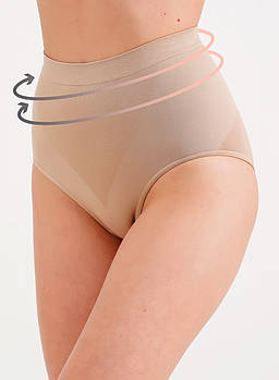 Трусики-сліпи з високою посадкою Giulia Slip Modelling чорного бежевого кольорів р XXL