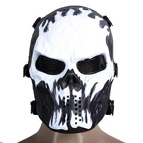 Тактична маска Череп RESTEQ — захисна маска для страйкболу, пейнтболу, лиж, мотоспорту та екстремальних видів спорту,